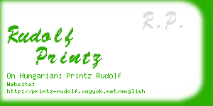 rudolf printz business card